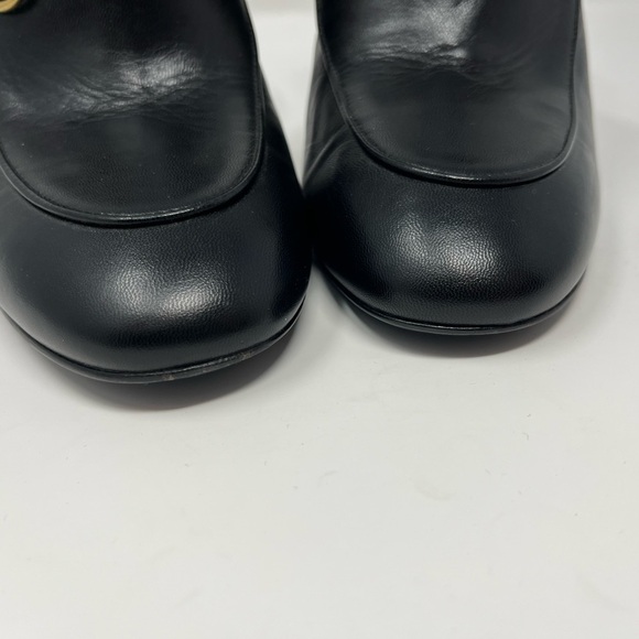 GUCCI Malaga Kid Princetown Horse-bit Julie Mules Heels in Black leather size 39 - Picture 5 of 7